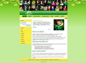 We designed a website of the Association for Brazilian Bilingual Children's Development