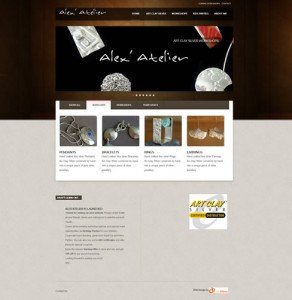 Alex' Atelier website designed and developed by DigIdeas
