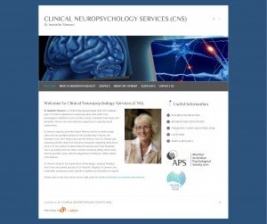 Clinical Neuropsychology Services website developed by DigIdeas